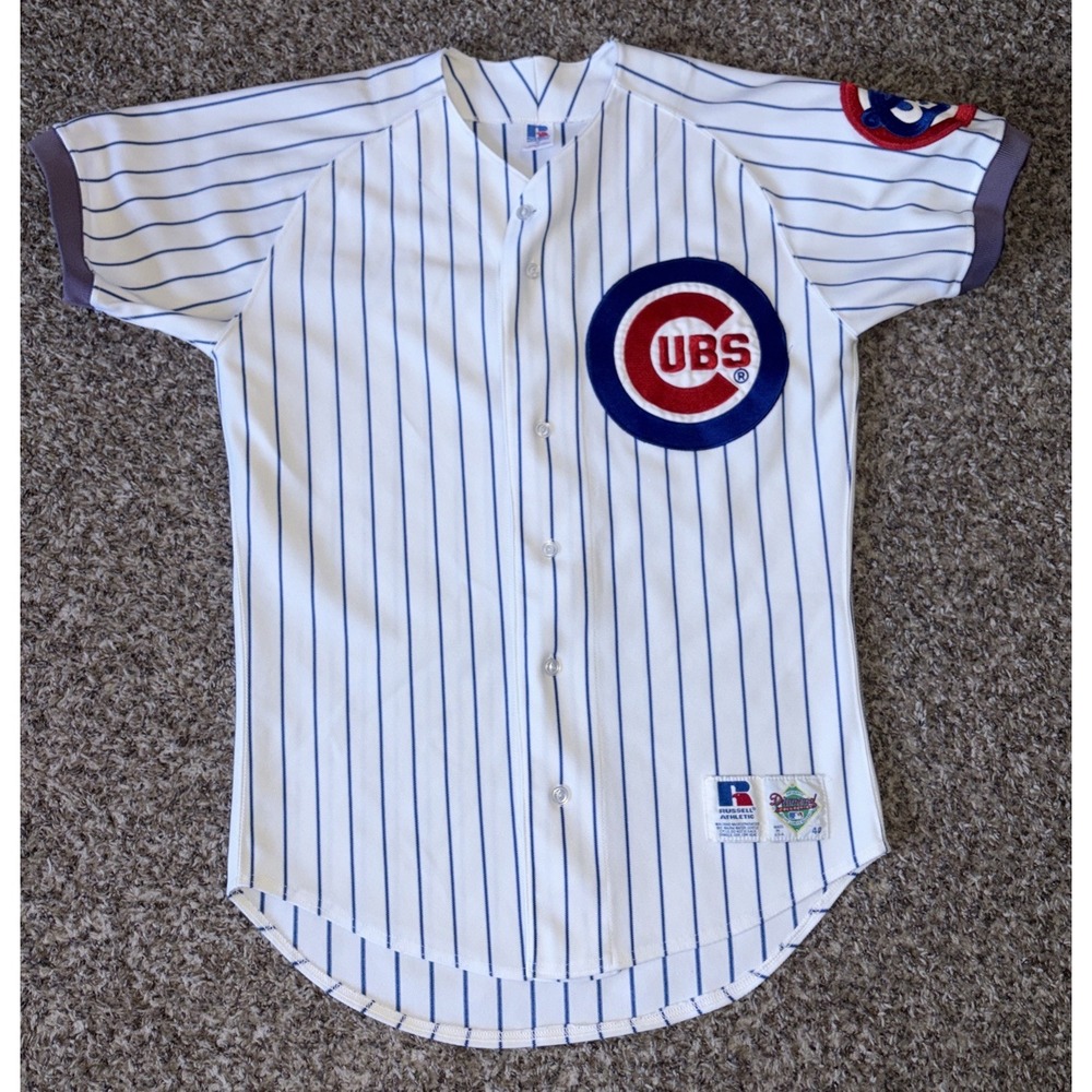 Vintage 90s Russell Athletic MLB Diamond Collection Chicago Cubs Jersey Size 40